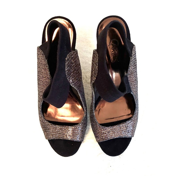 Carlos Santana Metallic Strap Stilettos Size 6M - Picture 4 of 8